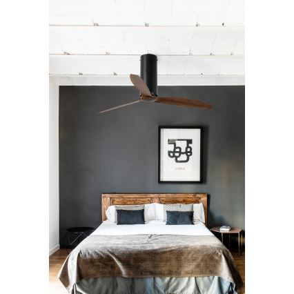 FARO 32037WP - Ventilateur de plafond TUBE FAN M noir/marron d. 128 cm SMART + Télécommande