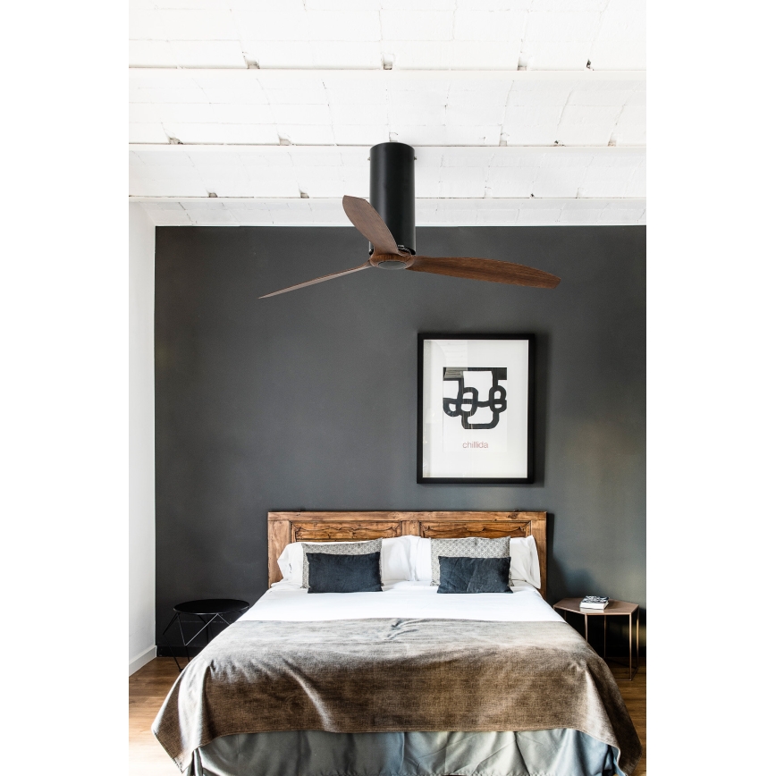 FARO 32037WP - Ventilateur de plafond TUBE FAN M noir/marron d. 128 cm SMART + Télécommande