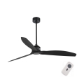 FARO 32100 - Ventilateur de plafond JUST FAN Ø 128 cm noir + télécommande