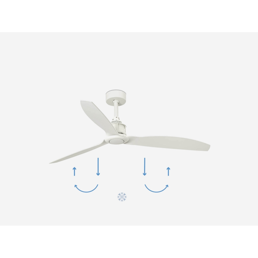 FARO 32101WP - Ventilatore da soffitto JUST FAN M bianco diametro 128 cm SMART + telecomando