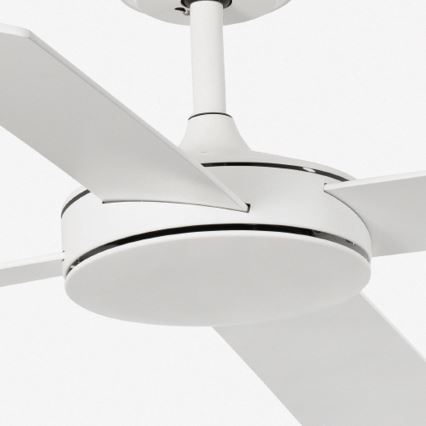 FARO 33350DC - Deckenventilator MALLORCA L weiß/braun d 132 + Fernbedienung