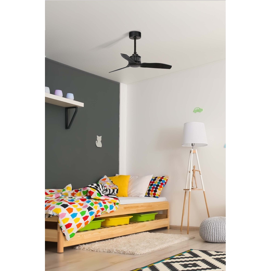 FARO 33424WT - Ventilateur de plafond JUST FAN S Ø 81 cm noir Wi-Fi Tuya + télécommande
