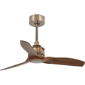 FARO 33428WT - Ventilatore da soffitto JUST FAN S Ø 81 cm marrone/ottone Wi-Fi Tuya + telecomando