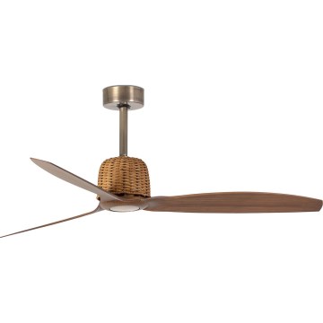FARO 33436 - Ventilateur de plafond WEAVER M Ø 128 cm, laiton/noir + télécommande