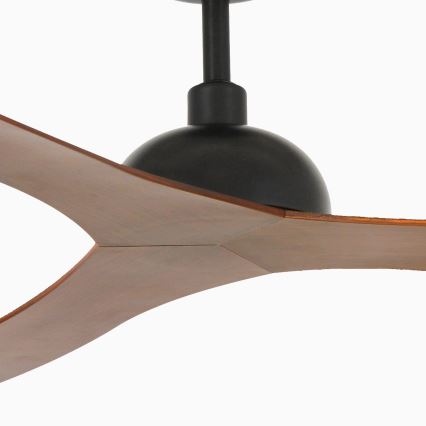 FARO 33447WT - Ventilatore da soffitto GOTLAND L marrone/nero diametro 132 cm Wi-Fi Tuya + telecomando