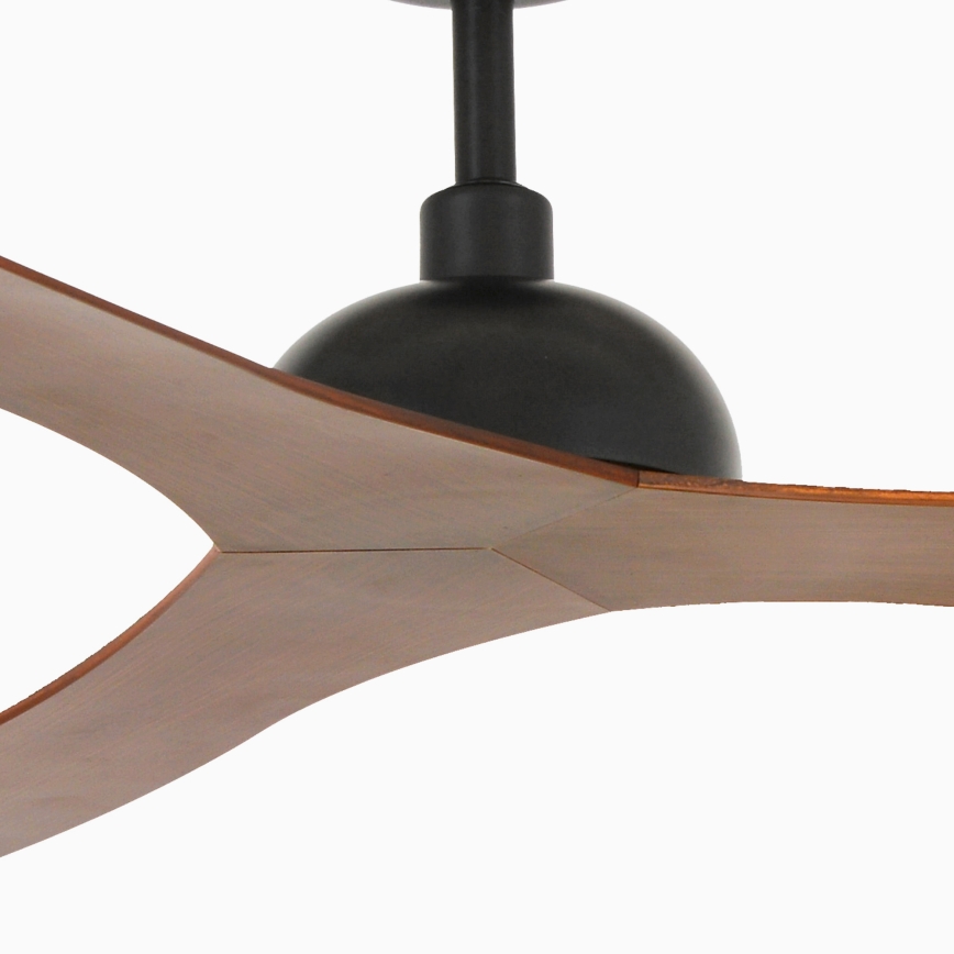 FARO 33447WT - Ventilatore da soffitto GOTLAND L marrone/nero diametro 132 cm Wi-Fi Tuya + telecomando