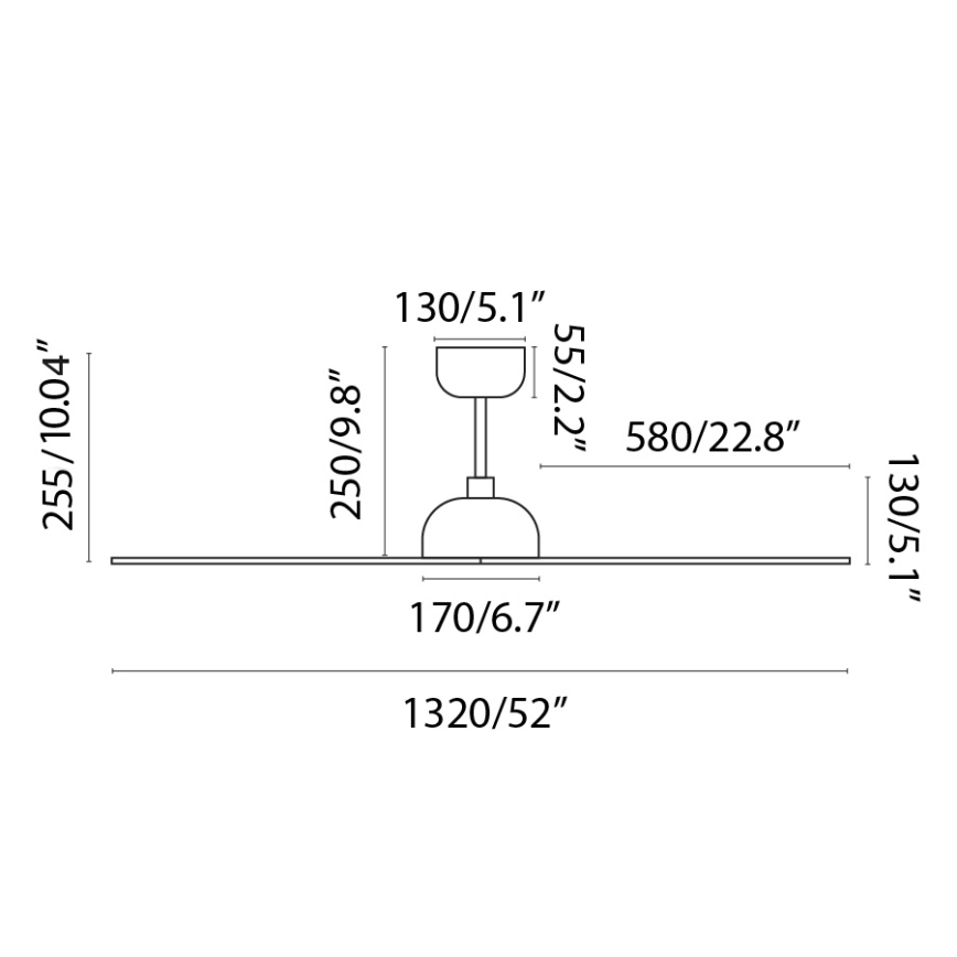 FARO 33447WT - Ventilatore da soffitto GOTLAND L marrone/nero diametro 132 cm Wi-Fi Tuya + telecomando