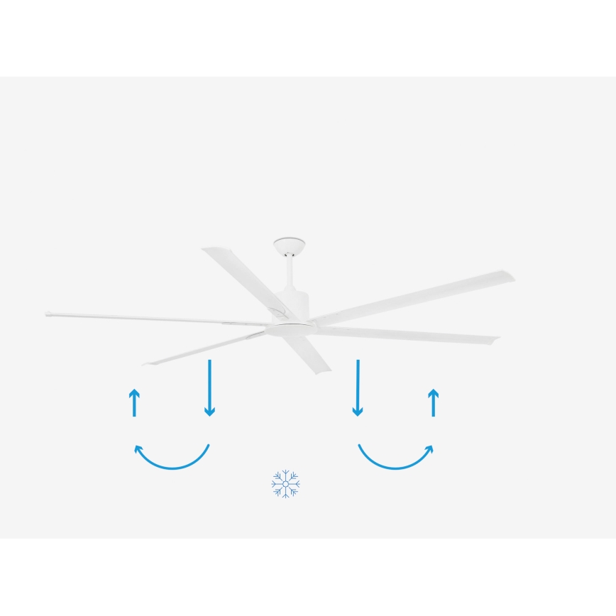 FARO 33461A - Ventilatore da soffitto ANDROS XL bianco d. 213cm  + telecomando