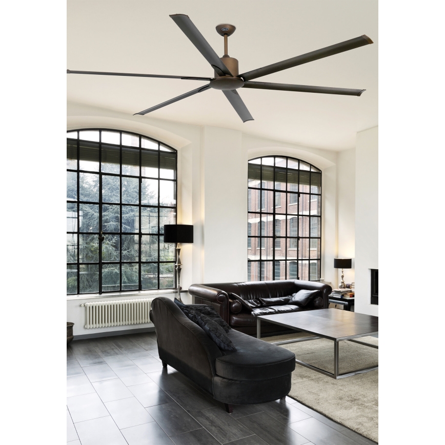 FARO 33462A - Ventilatore da soffitto ANDROS XL marrone + telecomando