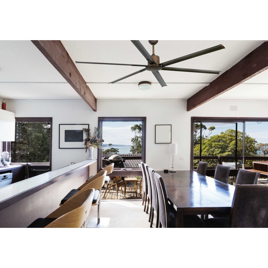 FARO 33462A - Ventilatore da soffitto ANDROS XL marrone + telecomando