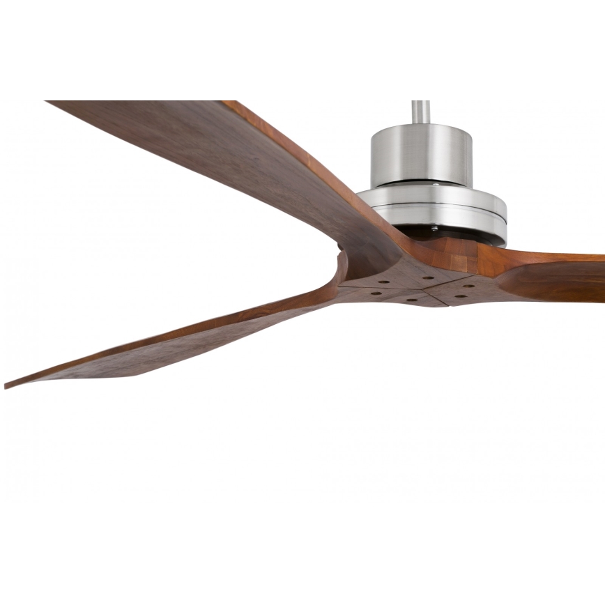 FARO 33464DC - Ventilatore da soffitto LANTAU XL marrone/cromo opaco diametro 168 cm + telecomando