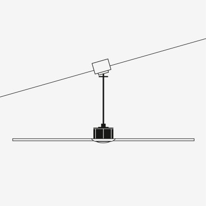 FARO 33465A - Ventilatore da soffitto ANDROS XL cromo opaco d.213 cm  + telecomando
