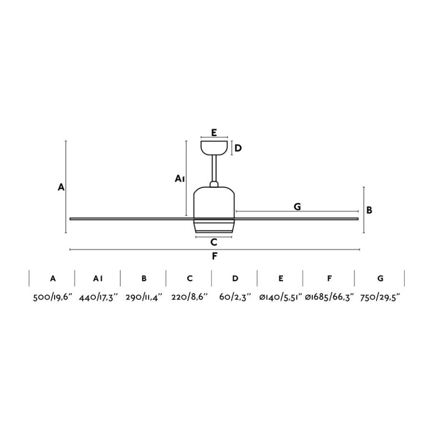 FARO 33466A - Ventilatore da soffitto TILOS 2xE27/15W/230V wenge + telecomando