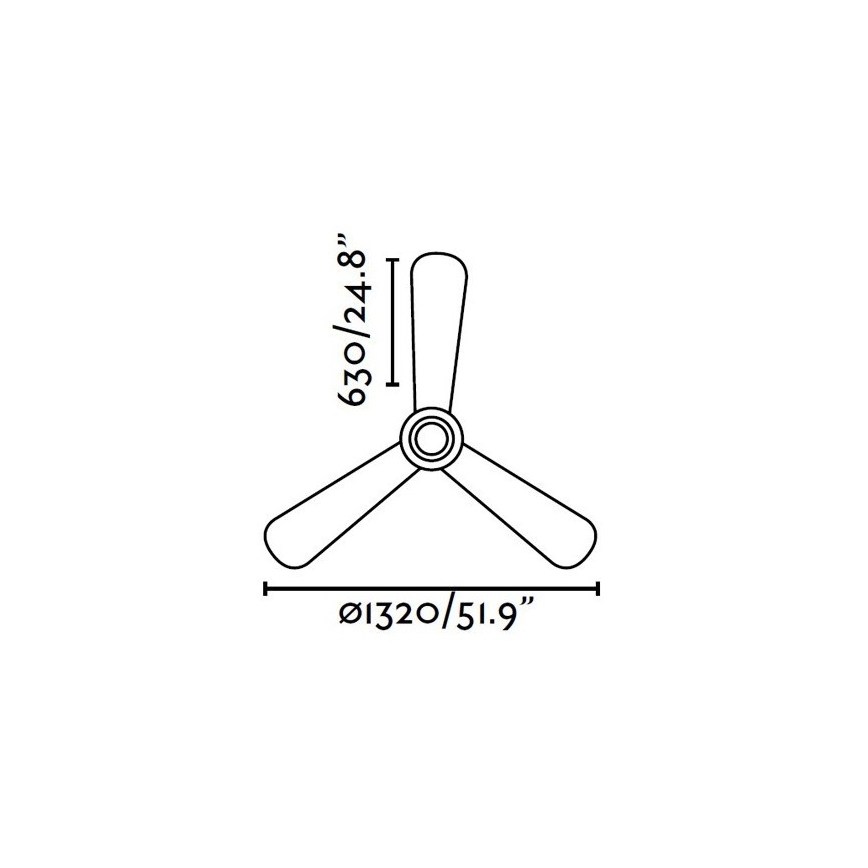 FARO 33472N - Deckenventilator NIAS matt Chrom/braun d 132 cm + Fernbedienung