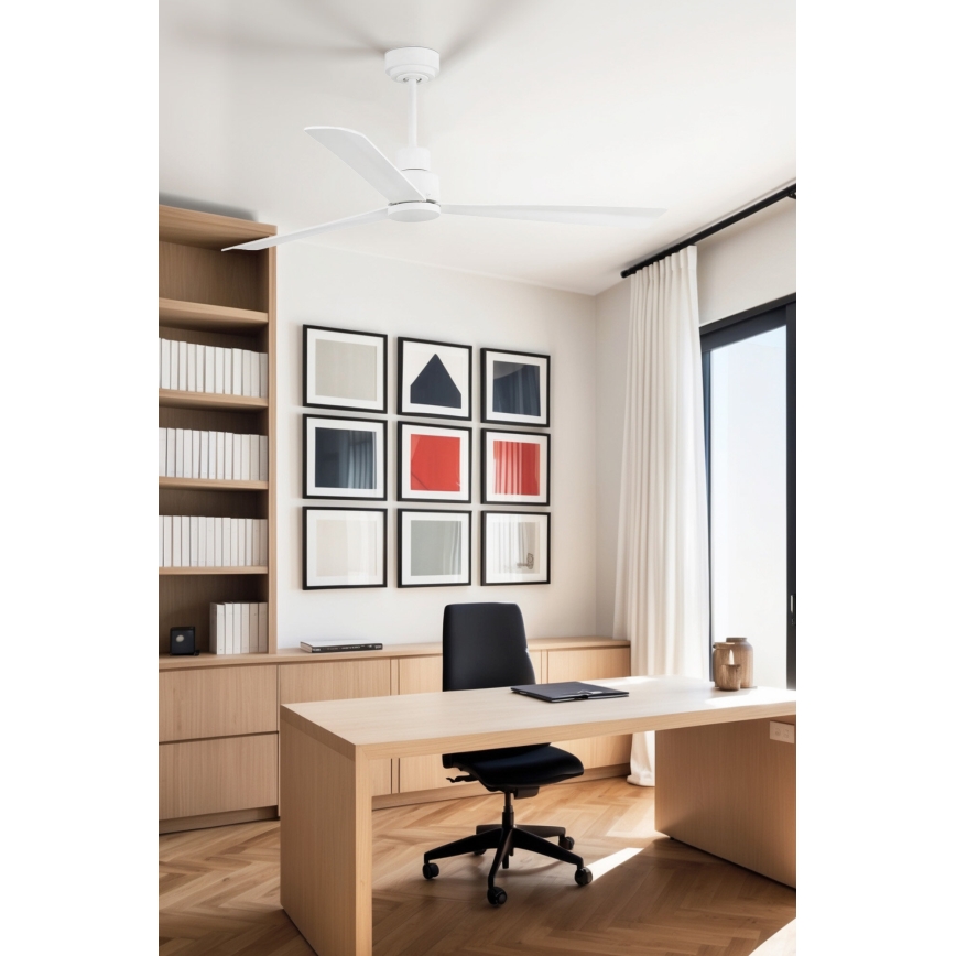 FARO 33487WP - Ventilateur de plafond NASSAU M blanc d. 128 cm SMART + télécommande