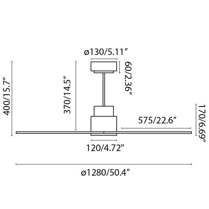 FARO 33487WP - Ventilateur de plafond NASSAU M blanc d. 128 cm SMART + télécommande