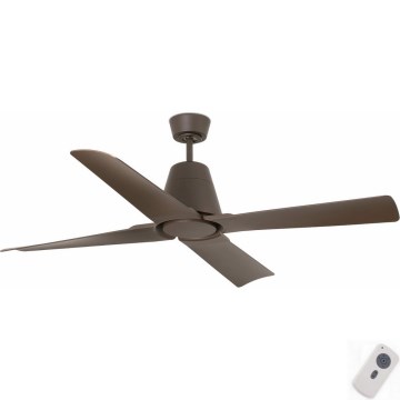 FARO 33490 - Ventilatore da soffitto TYPHOON IP44 marrone + telecomando