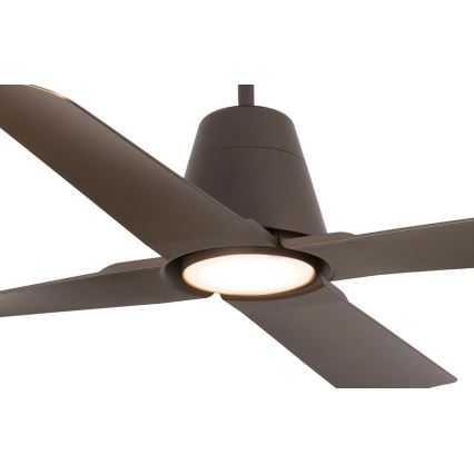 FARO 33490 - Ventilatore da soffitto TYPHOON IP44 marrone + telecomando