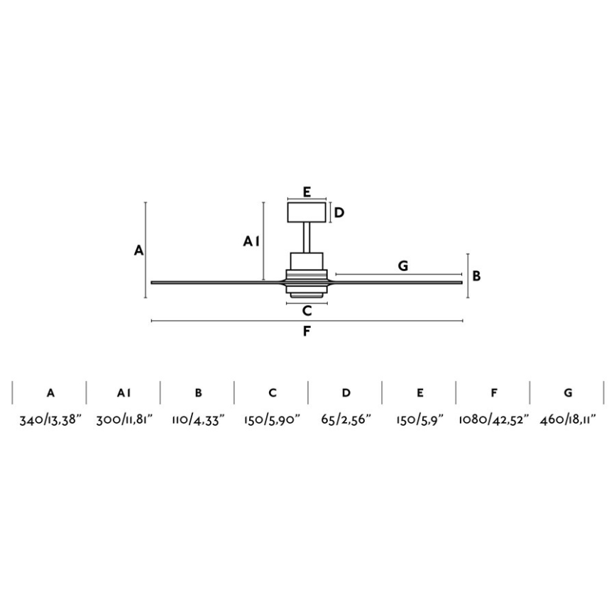 FARO 33508DC - Ventilatore da soffitto MINI LANTAU cromo opaco/marrone diametro 108 cm + telecomando