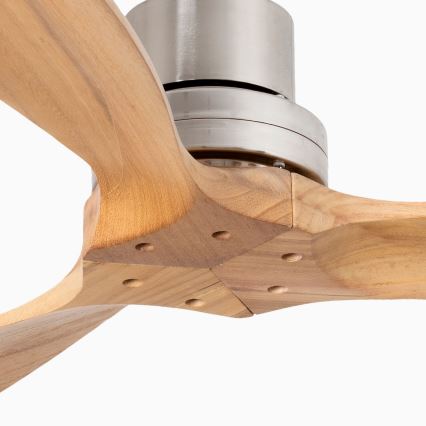 FARO 33509DC - Ventilatore da soffitto MINI LANTAU cromo opaco/legno diametro 107 cm + telecomando