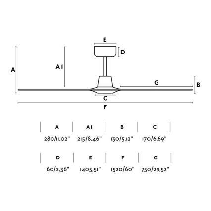 FARO 33511 - Ventilatore da soffitto MOREA