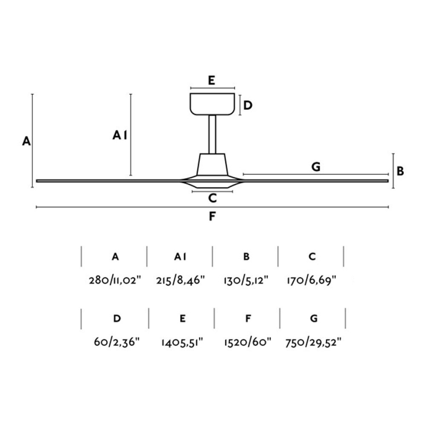 FARO 33511 - Ventilatore da soffitto MOREA