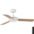 FARO 33603DC - Deckenventilator MINI MALLORCA S braun/weiß d 106 cm + Fernbedienung