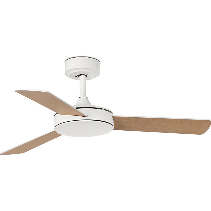 FARO 33603DCWT - Ventilatore da soffitto MINI MALLORCA S marrone/bianco diametro 106 cm Wi-Fi Tuya + telecomando