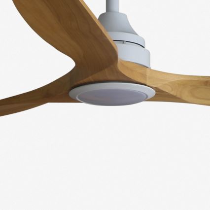 FARO 33727DC - Ventilatore da soffitto dimmerabile a LED ALO L LED/20W/230V 2700/4000/6500K marrone/bianco + telecomando