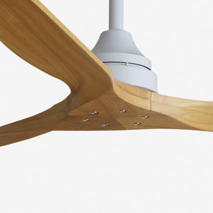 FARO 33728DC - Ventilateur de plafond ALO L bois/blanc d. 152 cm + télécommande