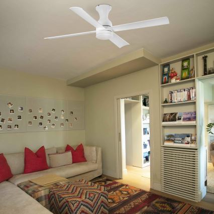 FARO 33756 - Ventilateur de plafond FRASER LED/16W/230V blanc d. 120 cm + télécommande
