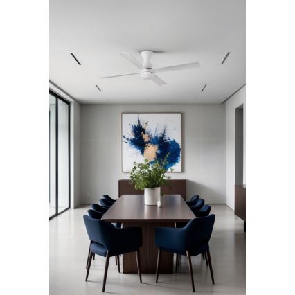 FARO 33756WT - Plafoniera LED FRASER XL LED/16W/230V bianco diametro 120 cm Wi-Fi Tuya + telecomando