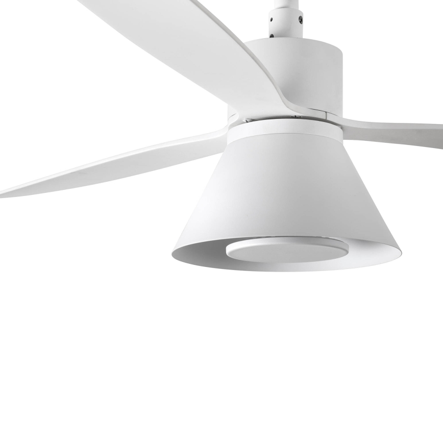FARO 33760WT-22 - Ventilatore da soffitto dimmerabile a LED AMELIA L CONE LED/20W/230V 2700/3500/5000K bianco diametro 132 cm Wi-Fi Tuya + telecomando