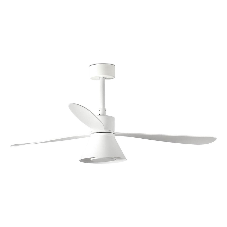 FARO 33760WT-22 - Ventilatore da soffitto LED dimmerabile AMELIA L CONE LED/20W/230V 2700/3500/5000K bianco Ø 132 cm Wi-Fi Tuya + telecomando