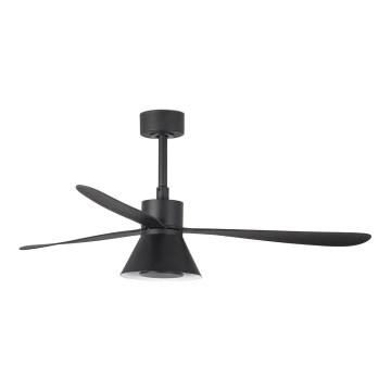 FARO 33761WT-23 - Dimmbarer LED-Deckenventilator AMELIA L CONE LED/20W/230V 2700/3500/5000K schwarz d 132 cm Wi-Fi Tuya + Fernbedienung