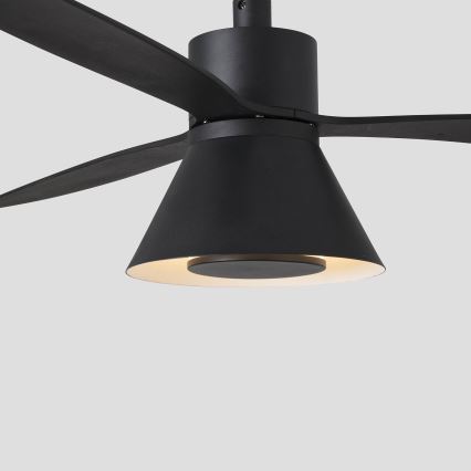 FARO 33761WT-23 - Ventilatore da soffitto dimmerabile a LED AMELIA L CONE LED/20W/230V 2700/3500/5000K nero diametro 132 cm Wi-Fi Tuya + telecomando