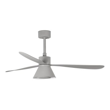 FARO 33762WT-24 - Dimmbarer LED-Deckenventilator AMELIA L CONE LED/20W/230V 2700/3500/5000K grau d 132 cm Wi-Fi Tuya + Fernbedienung