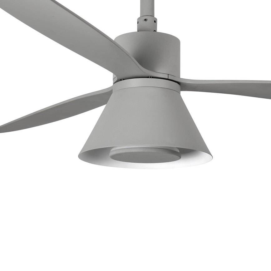 FARO 33762WT-24 - Dimmbarer LED-Deckenventilator AMELIA L CONE LED/20W/230V 2700/3500/5000K grau d 132 cm Wi-Fi Tuya + Fernbedienung