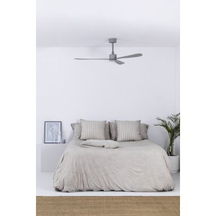 FARO 33762WT - Ventilateur de plafond AMELIA L gris d. 132 cm Wi-Fi Tuya + Télécommande