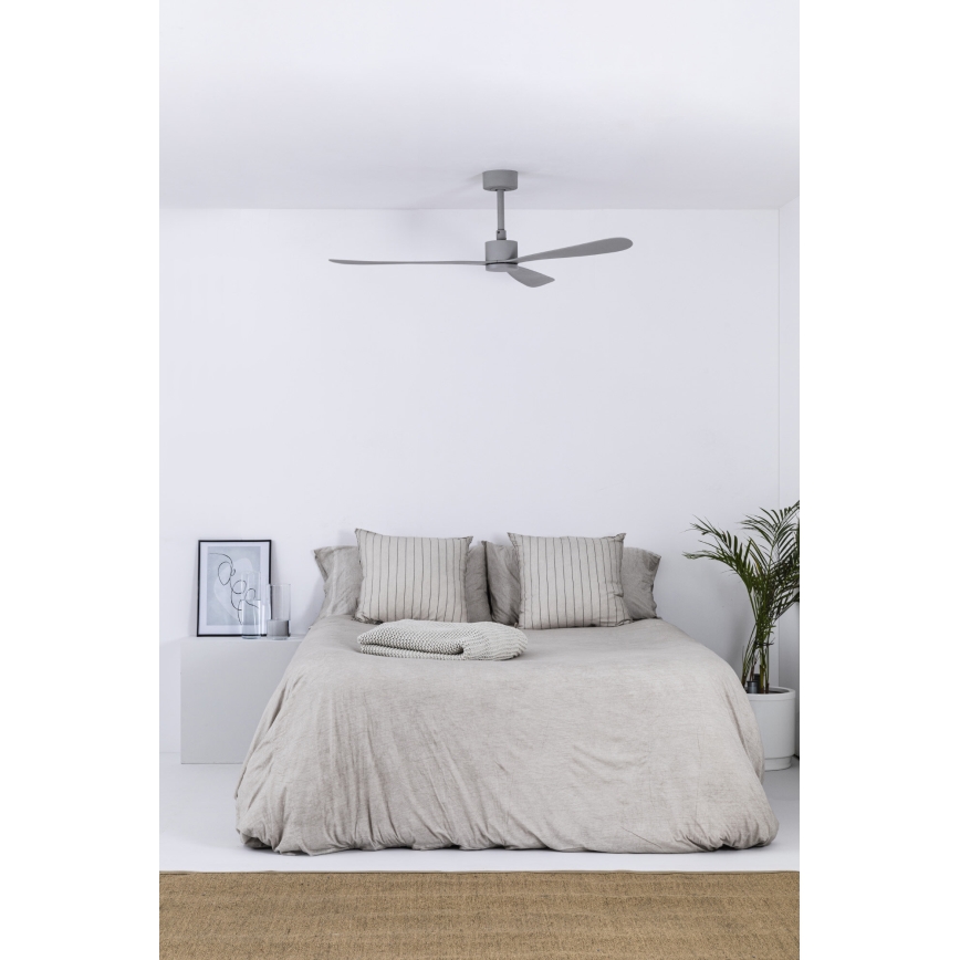 FARO 33762WT - Ventilateur de plafond AMELIA L gris d. 132 cm Wi-Fi Tuya + Télécommande