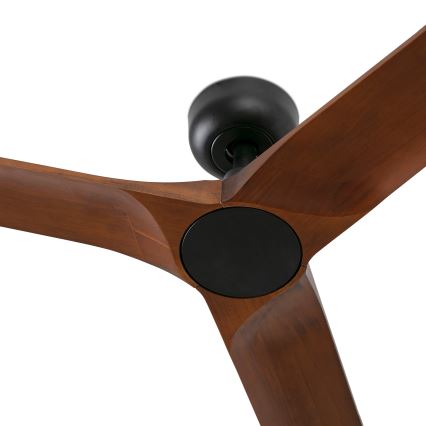 FARO 33806WT - Deckenventilator HEYWOOD S Holz/schwarz d 90 cm Wi-Fi Tuya + Fernbedienung