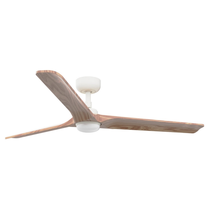 FARO 33810-1TW - Ventilatore da soffitto dimmerabile a LED HEYWOOD L LED/10W/230V 2700/4000/6000K legno/bianco diametro 132 cm + telecomando