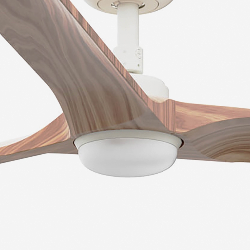 FARO 33810-1TW - Ventilatore da soffitto dimmerabile a LED HEYWOOD L LED/10W/230V 2700/4000/6000K legno/bianco diametro 132 cm + telecomando