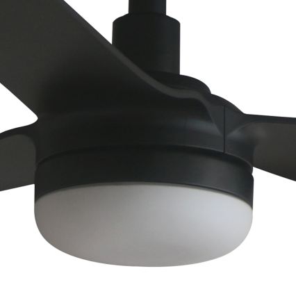 FARO 33815WT1S - LED-dimmbarer Deckenventilator PUNT M LED/18W/230V 2700/3000/4000K Ø 132 cm schwarz Wi-Fi Tuya + Fernbedienung