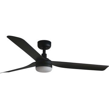 FARO 33815WT1S - Ventilatore da soffitto dimmerabile a LED PUNT M LED/18W/230V 2700/3000/4000K Ø 132 cm nero Wi-Fi Tuya + telecomando