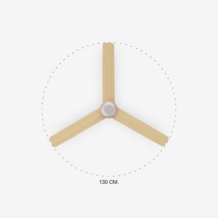 FARO 33816-20 - Ventilateur de plafond PUNT LED/18W/230V Wi-Fi beige/blanc + Télécommande