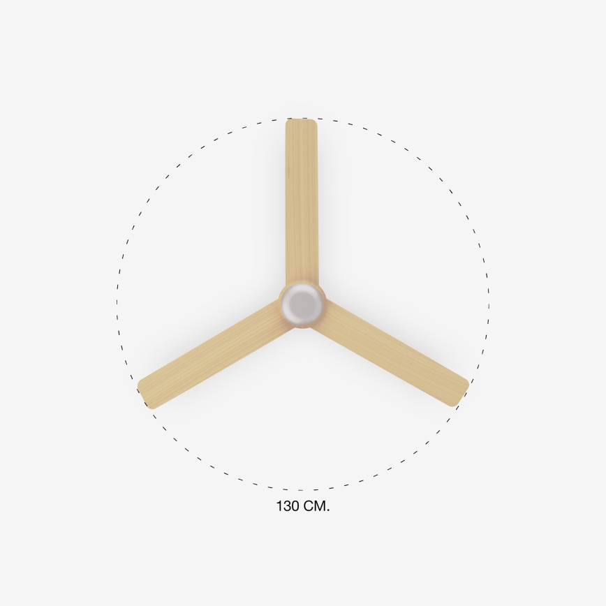 FARO 33816-20 - Ventilatore a soffitto LED PUNT LED/18W/230V Wi-Fi beige/bianco + telecomando