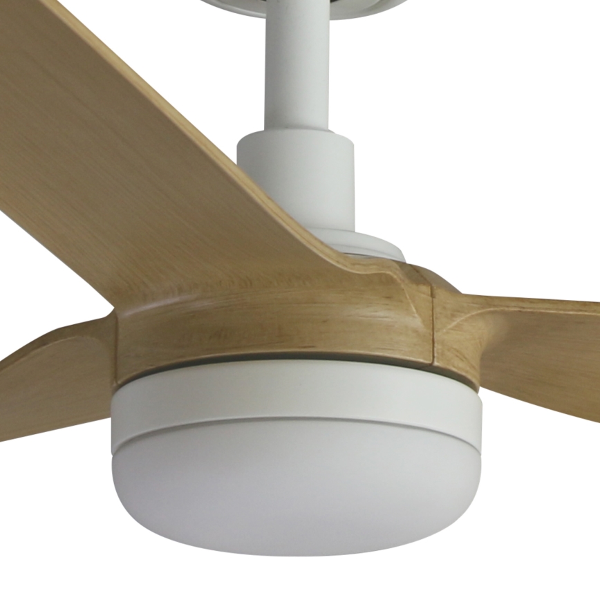 FARO 33816WT-20 - LED-dimmbarer Deckenventilator PUNT M LED/18W/230V braun/weiß Ø 132 cm Wi-Fi Tuya + Fernbedienung