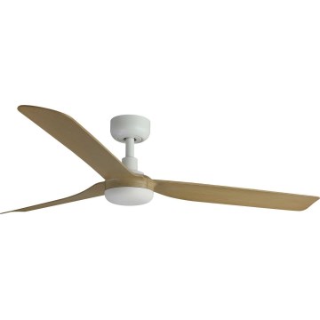 FARO 33816WT - Ventilatore da soffitto PUNT M marrone/bianco diametro 132 cm Wi-Fi Tuya + telecomando