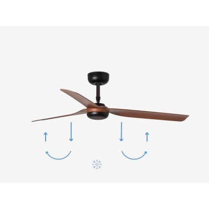 FARO 33817 - Ventilatore da soffitto PUNT marrone/nero + telecomando